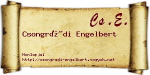 Csongrádi Engelbert névjegykártya